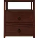 Lark Medium Brown 21" 2 Drawer Nightstand with Shelf