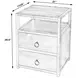 Lark Medium Brown 21" 2 Drawer Nightstand with Shelf