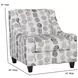 Amos Pebble Beige and Gray Upholstered Accent Chair
