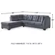 Marleton Denim 2 Piece LAF Chaise Sectional