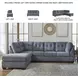 Marleton Denim 2 Piece Sleeper Sectional with LAF Chaise