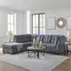 Marleton Denim 2 Piece Sleeper Sectional with LAF Chaise