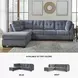 Marleton Denim 2 Piece Sleeper Sectional with LAF Chaise