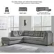 Marleton Gray 2 Piece Sleeper LAF Chaise Sectional