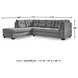 Marleton Gray 2 Piece Sleeper LAF Chaise Sectional