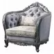 Ariadne Gray Upholstered Lounge Chair with Pillow
