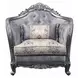 Ariadne Gray Upholstered Lounge Chair with Pillow