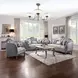 Ariadne Gray Upholstered Lounge Chair with Pillow
