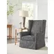 El Moro Black Upholstered Moro Swivel Chair