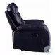 Aashi Navy Leather Reclining 78" Loveseat with Console