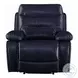 Aashi Navy Leather Recliner