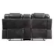 Braylon Magnetite Reclining 78" Loveseat with Console and Nailhead Trim