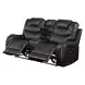 Braylon Magnetite Reclining 78" Loveseat with Console and Nailhead Trim
