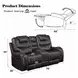 Braylon Magnetite Reclining 78" Loveseat with Console and Nailhead Trim