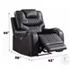 Braylon Magnetite Synthetic Leather Power Recliner