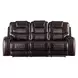 Braylon Brown Reclining Living Room Set with Nailhead Trim