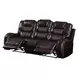 Braylon Brown Reclining 90" Sofa with Nailhead Trim