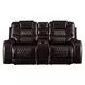 Braylon Brown Reclining Living Room Set with Nailhead Trim