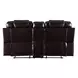 Braylon Brown Reclining 78" Loveseat with Console and Nailhead Trim