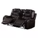 Braylon Brown Reclining 78" Loveseat with Console and Nailhead Trim