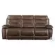 Aashi Brown Leather Reclining Living Room Set