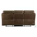 Aashi Brown Leather Reclining 90" Sofa