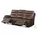 Aashi Brown Leather Reclining 90" Sofa