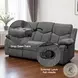 Kalen Gray Chenille Reclining 82" Sofa