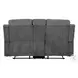 Kalen Gray Chenille Reclining 71" Loveseat with Console