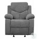 Kalen Gray Chenille Glider Recliner