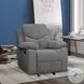 Kalen Gray Chenille Glider Recliner