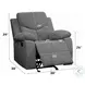 Kalen Gray Chenille Glider Recliner