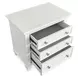 Harborwick White Dove White 3 Drawer Nightstand with USB Charging