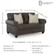 Roxmere Umber 72" Loveseat