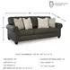 Roxmere Umber Queen Sleeper 98" Sofa
