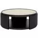 Rivera Espresso and Gold Round Occasional Table Set