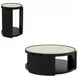 Rivera Espresso and Gold Round Coffee Table