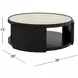 Rivera Espresso and Gold Round Coffee Table