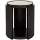 Rivera Espresso and Gold Tinted Round End Table