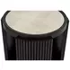 Rivera Espresso and Gold Tinted Round End Table