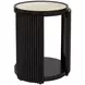 Rivera Espresso and Gold Tinted Round End Table