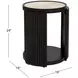 Rivera Espresso and Gold Tinted Round End Table