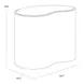 Ishiko Light Brown and Warm Brown Free Form Small Concrete Top Outdoor Cocktail Table