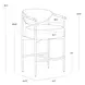 Cressida Ivanhoe Pine Upholstered Counter Height Stool