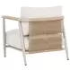 Brielle Palazzo Cream and Greige Performance Fabric Upholstered Outdoor Lounge Chair
