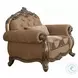 Ragenardus Fabric and Vintage Oak Nailhead Trim Chair with Pillow