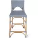 Creanly Baby Blue Rattan Counter Height Stool