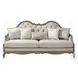 Chelmsford Beige Fabric and Antique Taupe Living Room Set with 5 Pillows