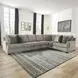 Bovarian Stone 4 Piece Sectional with LAF Loveseat