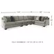 Bovarian Stone 4 Piece Sectional with LAF Loveseat
